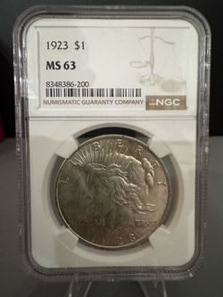 1923 Peace Silver Dollar NGC MS63 Certified