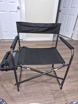 Folding Director's Chair with Side Table