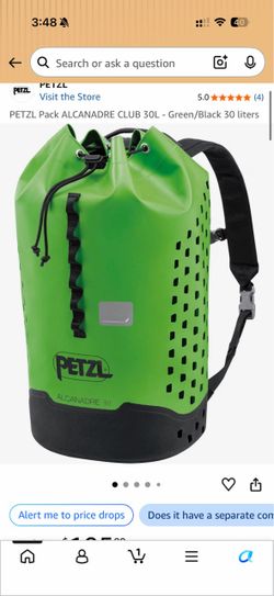 PETZL Pack ALCANADRE CLUB 30L - Green/Black 30 liters