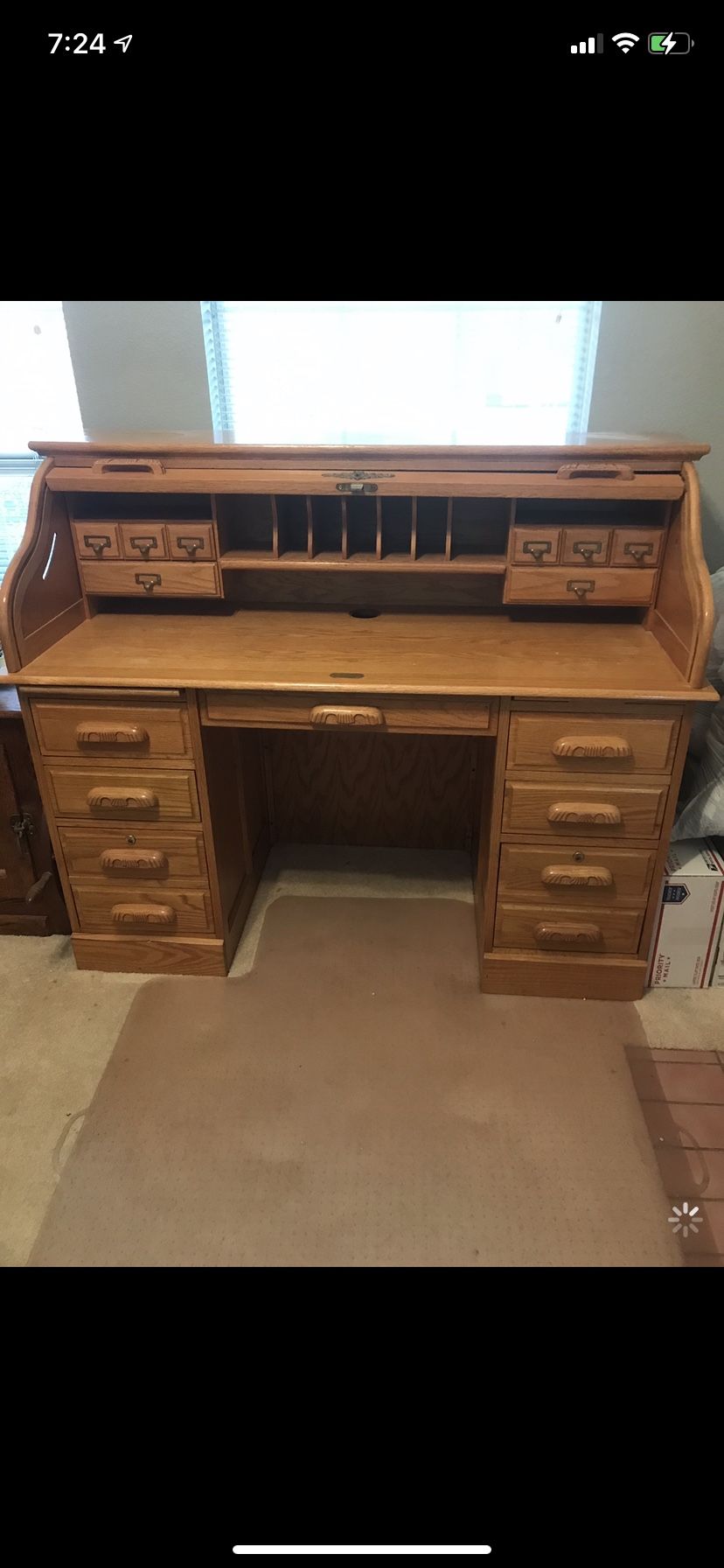 Vintage roll top desk.