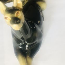 Vintage Porcelain Dog Figurine Made In Brazil 8 Inches No Chips Or Nicks