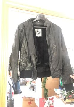 Black leather jacket