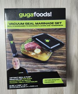 Guga Foods Vacuum Seal Marinade Set, Airtight Food Containers for Flavorful and Tender Meals