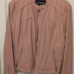Vegan Leather Jacket Pink