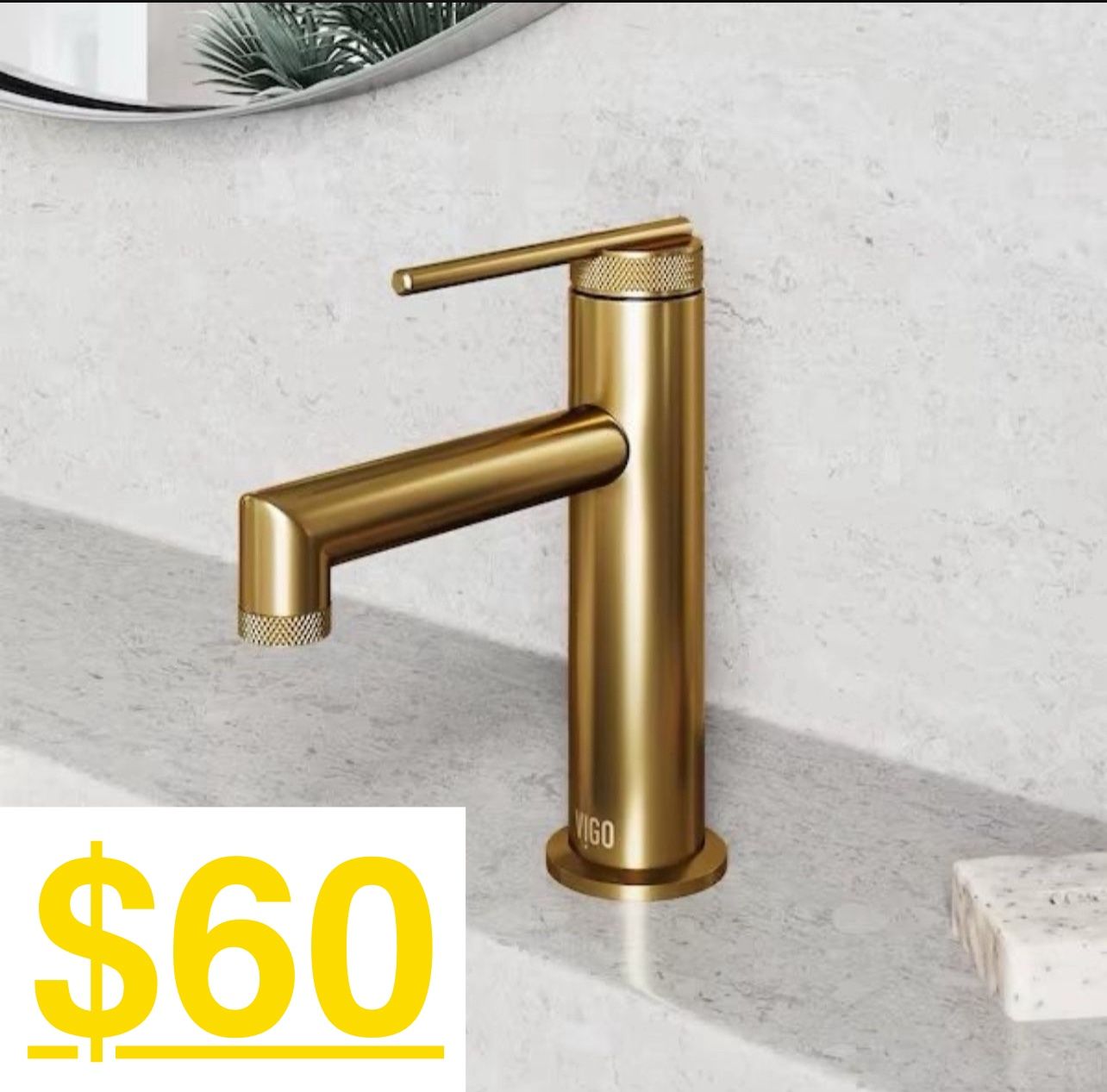 VIGO Sterling Single Handle Single-Hole Bathroom Faucet in Matte Brushed Gold