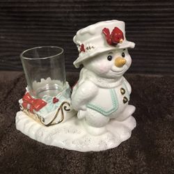 Lenox Snowman Candle Holder