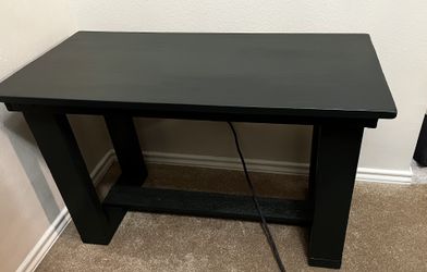 Handcrafted Wood Table 35 1/2” x  17 1/2” x 21 3/4”