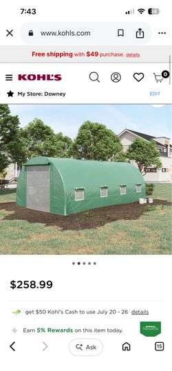 10ft by 30 ft greenhouse or storage for $140