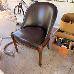 Leather & Wood Chair