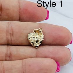 10k Real gold pendant small heart - Dije En Oro 