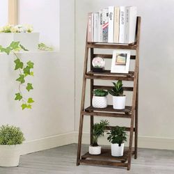 Brand New 45"Merch Wooden Shelf Multifunctional Foldable Ladder Shelf 