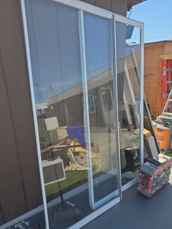 Large Aluminum Frame Glass Sliding Door Panel
