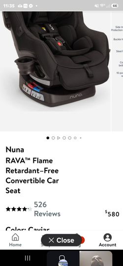 Nuna Rava flame retardant free car seat black new