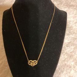 Gold Necklace With Gold Knotted Pendant (Avon)