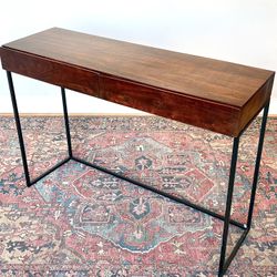 Acacia Wood & Metal Console Table ✨ Slim Sofa Table / Entryway