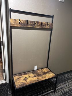 Coat rack with shoe storage