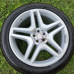 13-19 MERCEDES GL350 GL450 GL550 GLS X166 21x10 ALUMINUM 10 SPOKE AMG WHEEL RIM