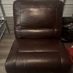 Armless Leather Sofa