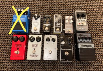 Compresser pedals for guitar and bass