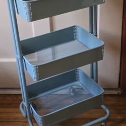 Cart On Wheels With Three Trays $25. Pick-up In Aurora. 