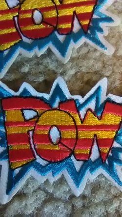 set of 6 Embroidered patch POW