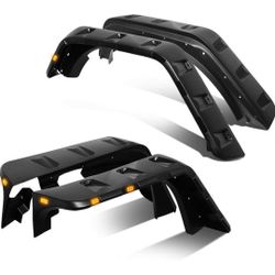 07-17 Jeep Wrangler 2018 Wrangler Jk Fender Flares Flametas Guarda Fangos Bengalas 