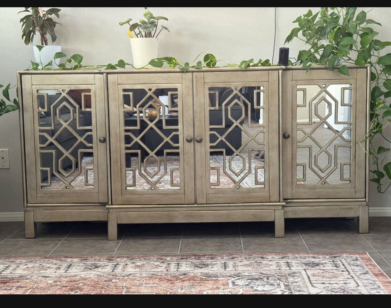70” Mirrored Console