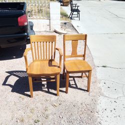 Vintage Oak Chairs 1950s