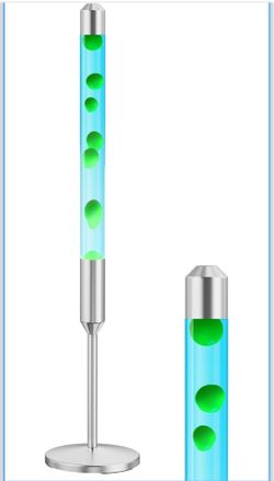 Kyzfy 47.5-Inch Liquid Motion Lamp,Magma Lamp, Mood Relaxation Light，Suitable for Home Decoration,Office Decoration, Cafes,Bars,Etc (Blue Water Green