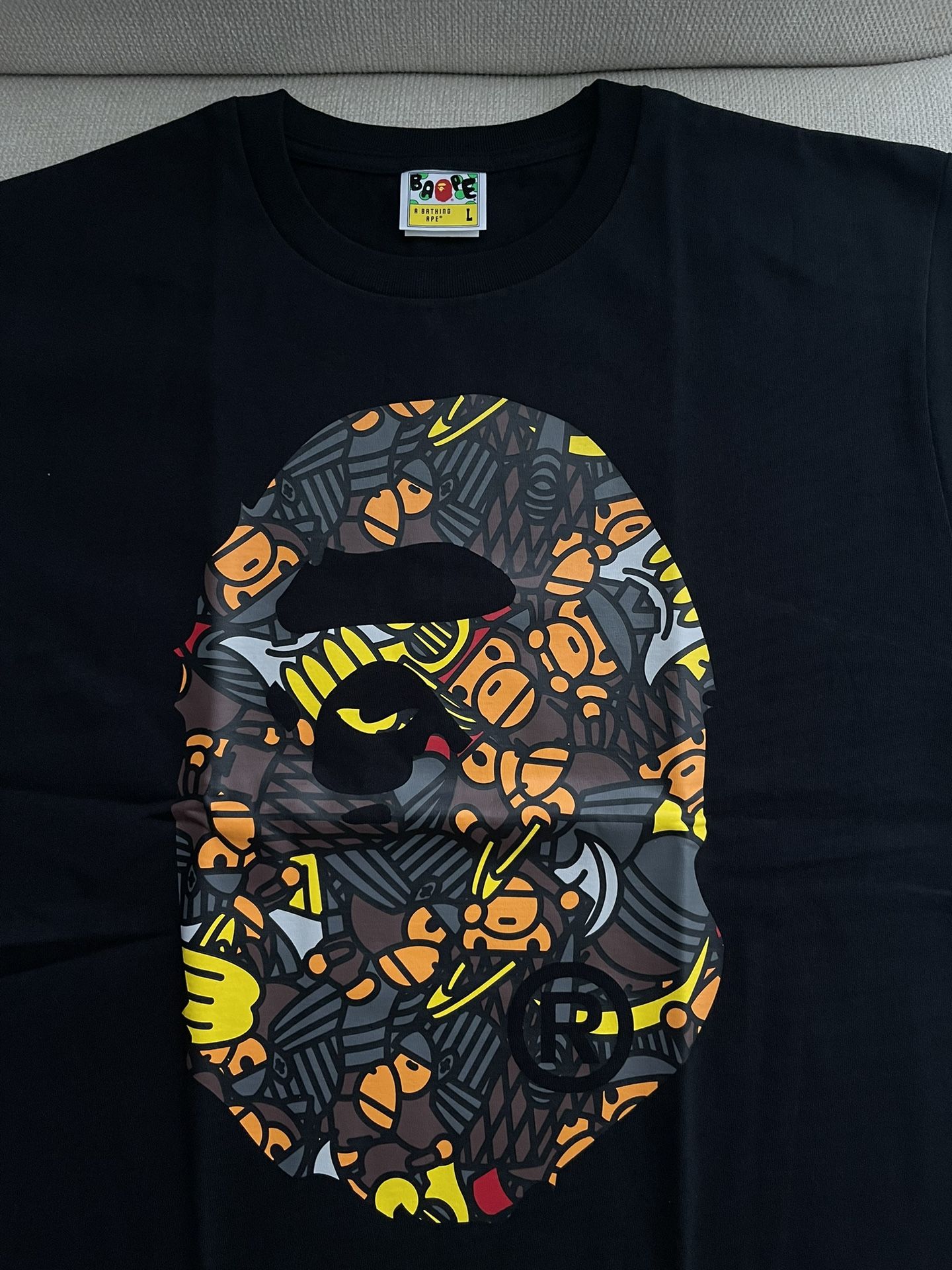 Bape A Bathing Ape Kyoto Japan Exclusive Tee SUPREME JORDAN NIKE Dunk Sz L