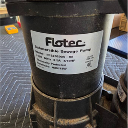 Flotec FPSE3200A-08 Submersible Sewage Pump 4/10 HP 115V