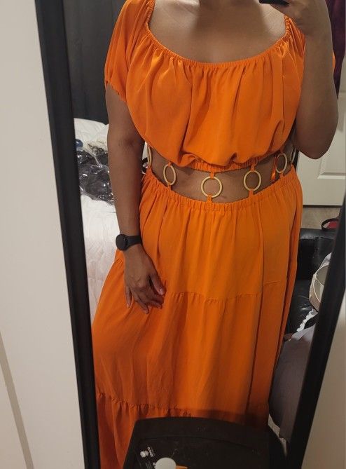 Plus Size Orange Dress (Gabi Fresh & Fashion to Figure collab) Size 4X