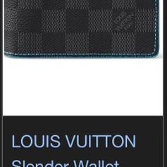 Blue Leather Louis Vuitton Wallet 