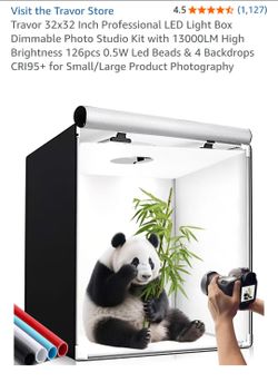 Travor 32x32 Inch LED Photo Studio Light Box