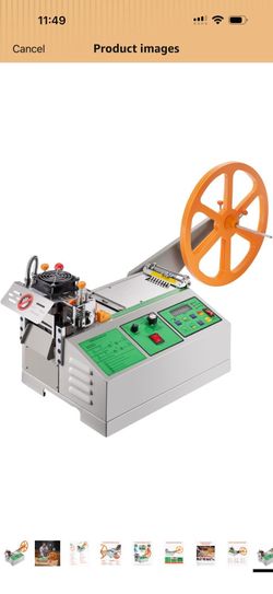 VEVOR Automatic Webbing Cutting Machine, Hot and Cold Ribbon Cutting Machine with Adjustable Temperature and LCD Display, Auto Zipper Tapes Cutter for