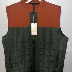 Nomad Green/ Orange Puffer Vest