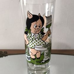 ✔️ Vintage Mr. & Mrs. Porky Pig Drinking Glass 🥛