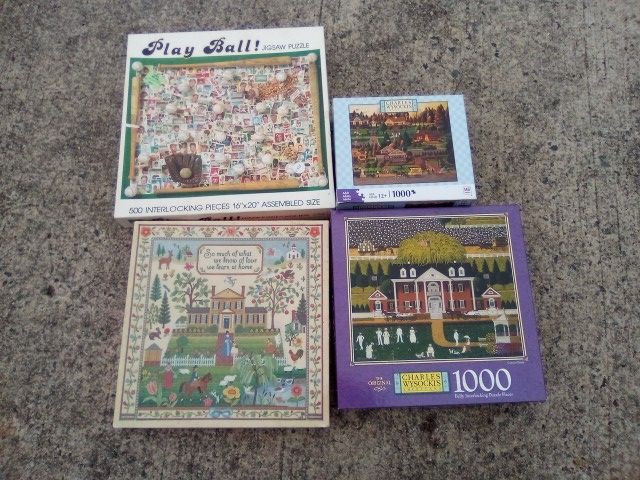 Lot Of 4 Jigsaw Puzzles Wysockis