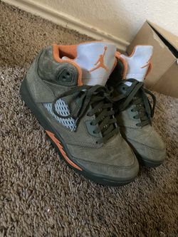 Retro Jordan 5s Olive Greens Size 3Y