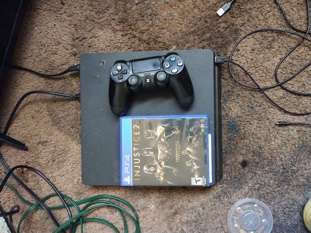 Ps4 With Controller And Game