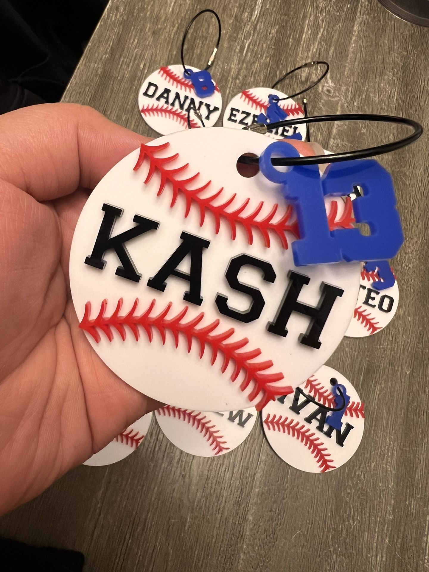 Baseball Keychain For Backpack
