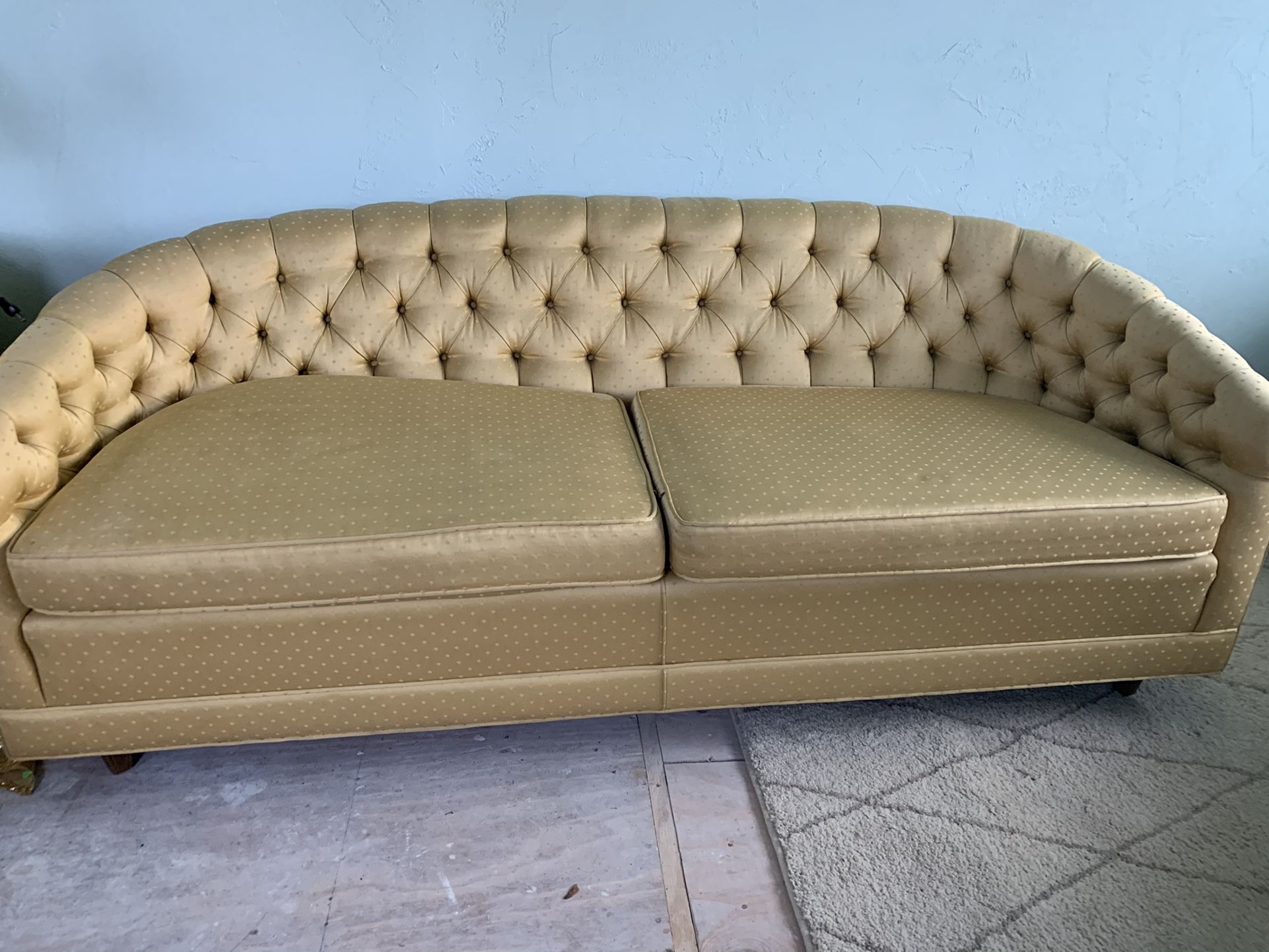 Rare Mid Century gold modern sofa 1966 vintage 