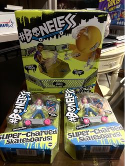 Boneless Super Street Sk8Prk and 2 Super-Charged Skateboards