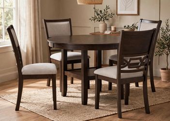 Langwest Dining Table and 4 Chairs (Set of 5)
