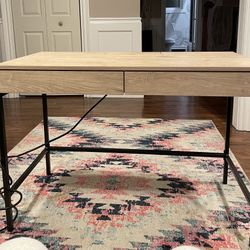 Desk With Plug For Outlets In Good Condition