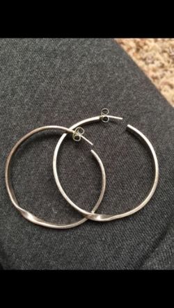 Sterling silver hoop earrings
