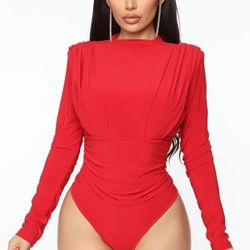 Fashion Nova Red Top / Red Bodysuit / Camisa Roja