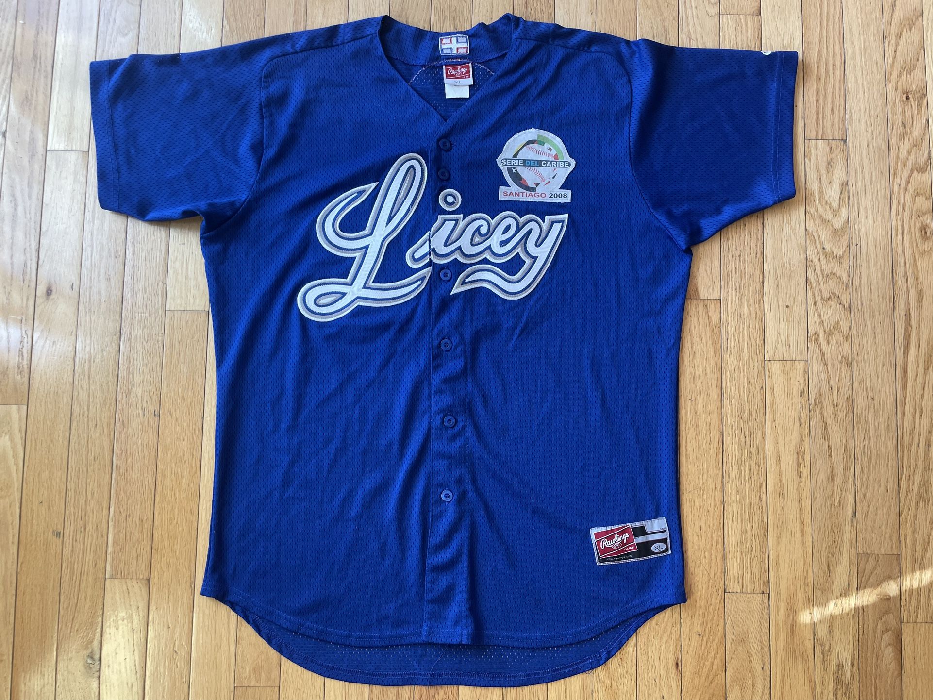 2008 Ramon Ortiz Tigres del Licey Rawlings Serie del Caribe Game Jersey Size XL