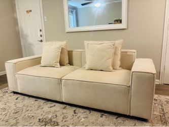 Platform Beige Sofa