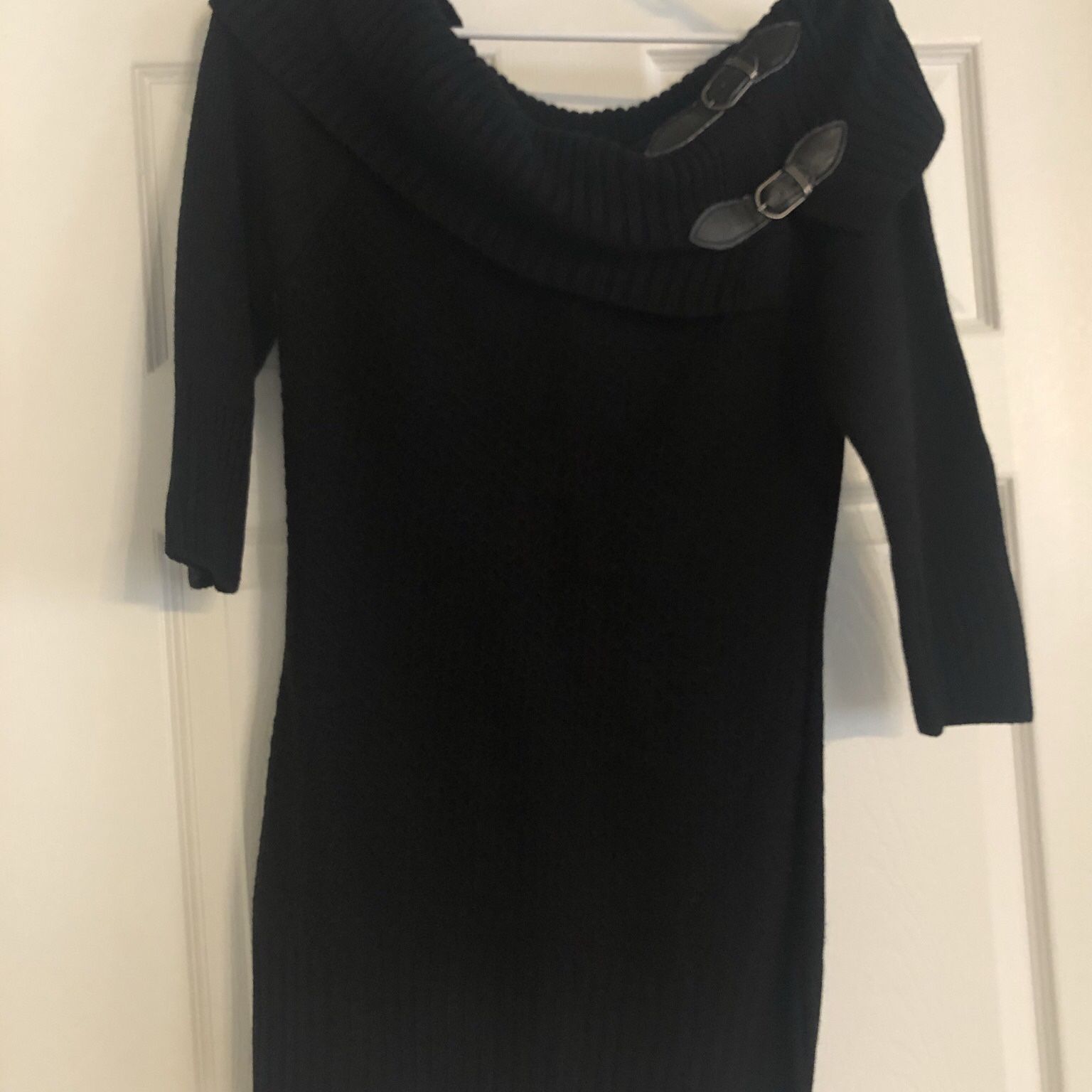 Candies Sweater Dress Size Large, Black, With Tags